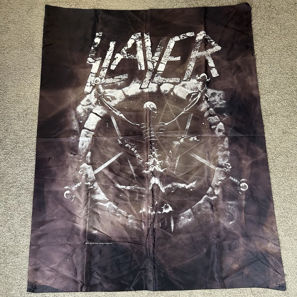 Vintage 1995 Slayer Tapestry Flag‎ Brockum Rare Thrash Divine Intervention Metal